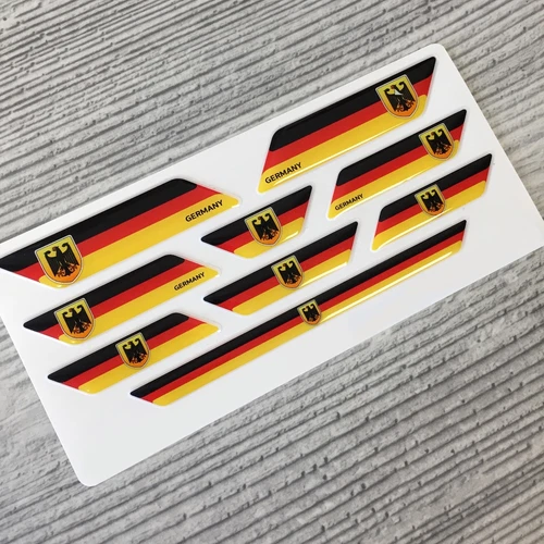 Germany German flag 3d domed emblem decal sticker car tuning