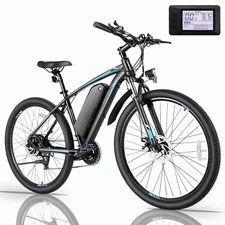 27.5" Electric Bike 500W 48V 10.4Ah Mountain Bicycle Shimano 21Speed eBike w/LCD