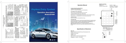Auto Funk Universal Fernbedienung 12V Zentralverriegelung mit 2 Klappschlüssel - Bild 12 von 12