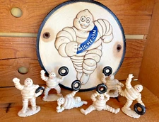 Michelin Tire Men  6 Piece Set Cast Iron or Wall Plaque Rustic Finish
