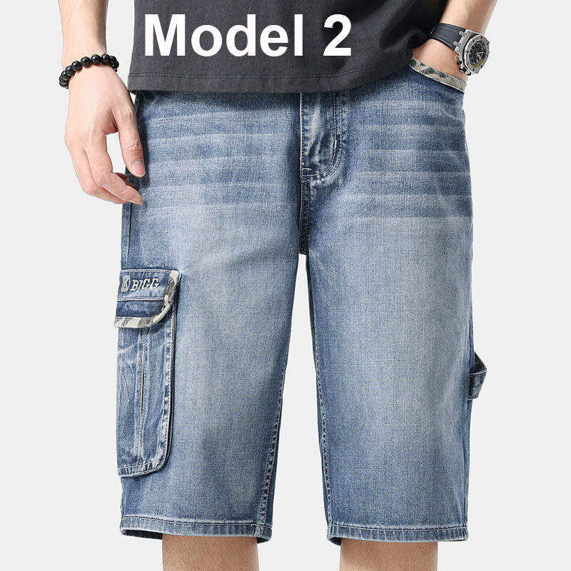 Minetom Homme Été Pantalon en Lin Lâche Capri Shorts Bermudas 3-4