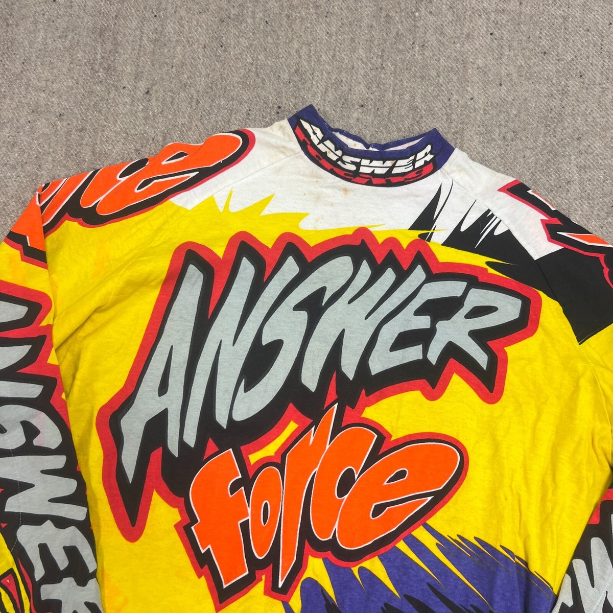 Vintage Answer Force Shirt Mens Large White 1990s Motocross