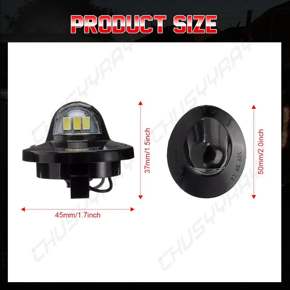 FOR Ford Explorer Sport Trac 1991-2010 LED License Plate Light Lamp 6500K White - Image 4 of 4