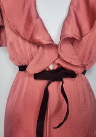 For Love and Lemons Skivvies Lena Ruffle Romper Size Small Dusty Rose NwT