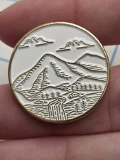 Rare Milco MexicoPin Mountains Enameled Gold Tone HTF 