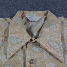 Vintage 70s Monaco Collection Shirt Men XL Floral Dagger Collar Disco Club 14817