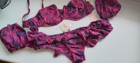 AGENT PROVOCATEUR RARE ARIANNA BIKINI BRA 32A & SMALL BRIEF UK 8 BNWT AMY WINEHO