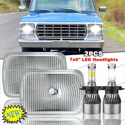 5x7 7x6inch LED Headlight DOT Approved For Ford F-150 F-250 Pickup