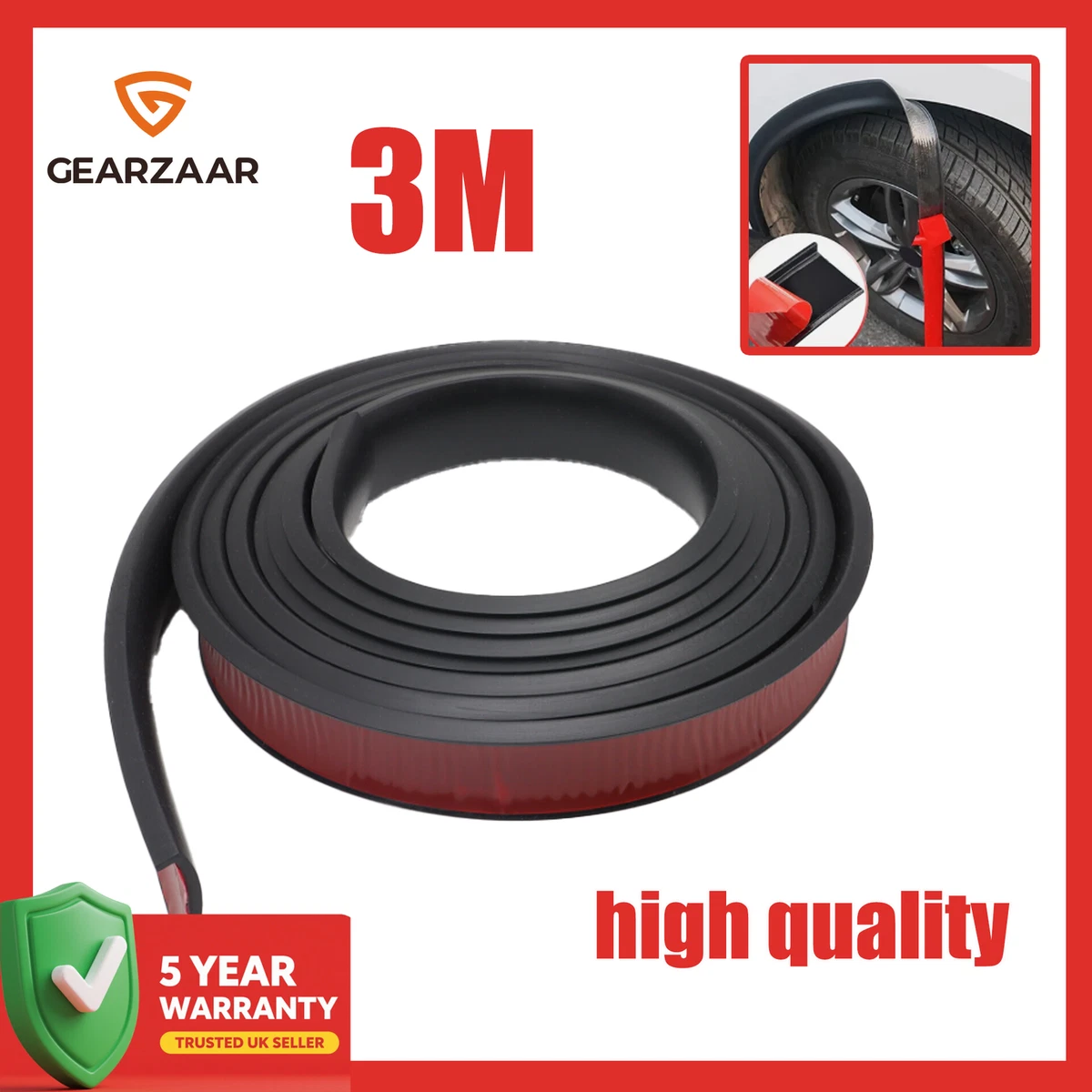 2x Strip Fender Flares Arch-Wheel Eyebrows Protect Anti-Scratch For Honda Toyota
