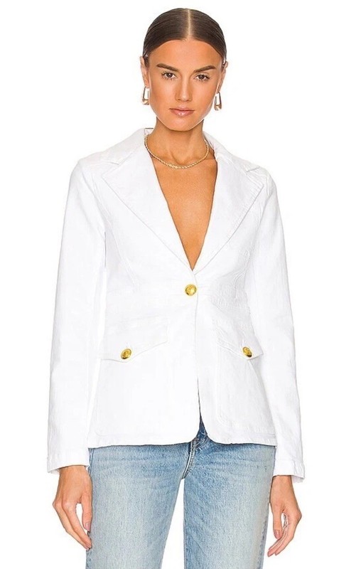 A.L.C. Women's Designer White Amelia II Denim Jacket US 2
