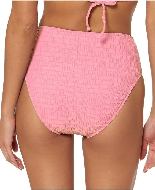 Pantalones de bikini Jessica Simpson S rosa de cintura alta lazo 116016 Foto 2 de 3