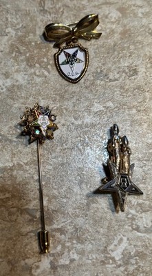 OES Eastern Star Pins - 3 total