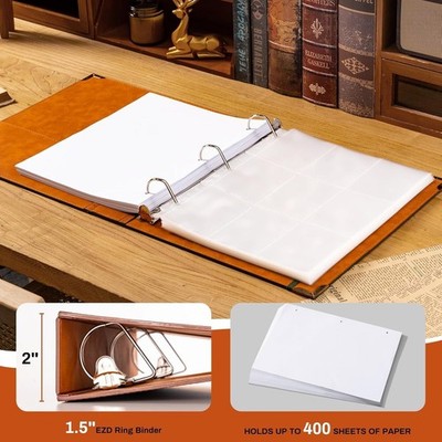 Leather D Ring Binder Fits 8.5"x11" Letter Size Paper, 1.5 Inch EZD Ring Binders | eBay Leather D Ring Binder Fits 8.5"x11" Letter Size Paper, 1.5 Inch EZD Ring Binders | eBay