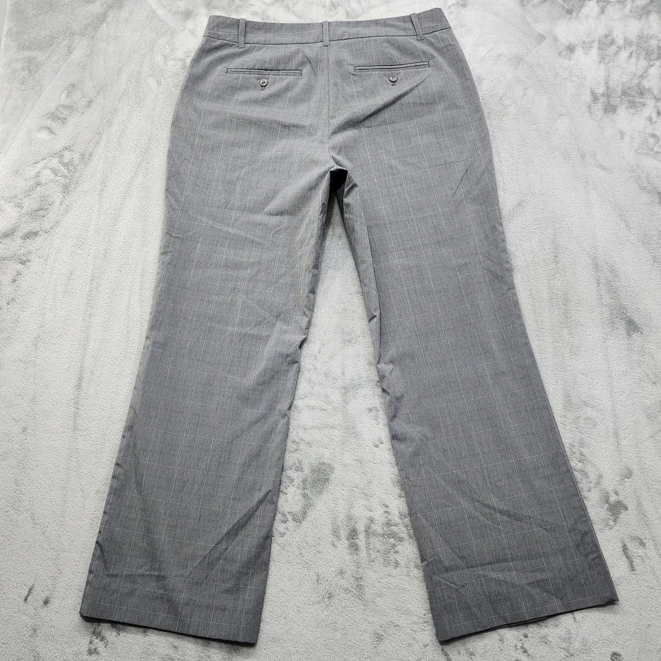 Pantalones Attention Mujer 12 Gris Calce Moderno Gris Cuadros Tiro Medio Pierna Ancha Oficina Foto 2 de 4