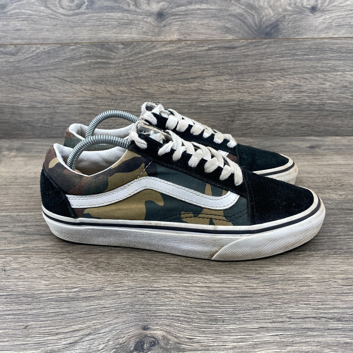 Vans Old Skool Camo Canvas Suede Skateboard Sneakers Men display picture 1