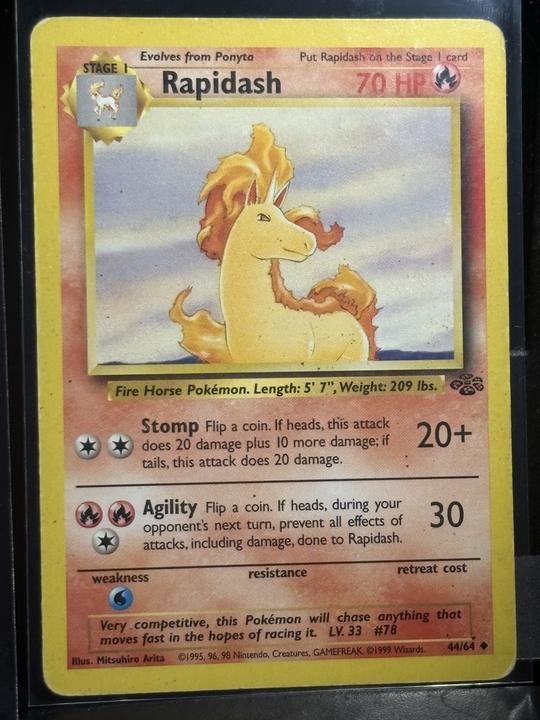 Rapidash 44/64 Pokemon Jungle Base Set Unlimited LP