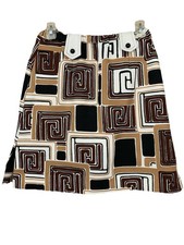 Vintage 1960s 70s Boho MOD Psychedelic Mini Skirt Skort Sz S GoGo Groovy