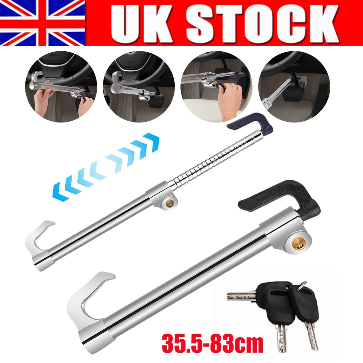 Car Steering Wheel Lock Anti-Theft Security System Truck SUV Auto Lock Universal