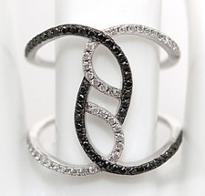 Treated Black Sapphire  Topaz 925 Solid Sterling Silver Ring Sz 9 MB5-7