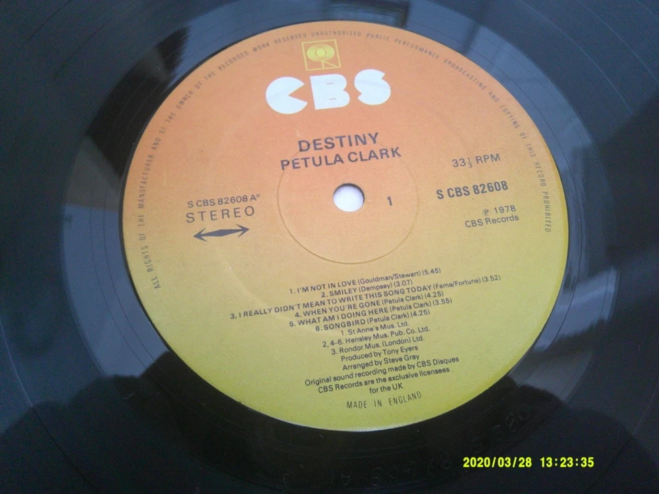 PETULA CLARK Destiny 1978  CBS    mint - Image 4 of 4