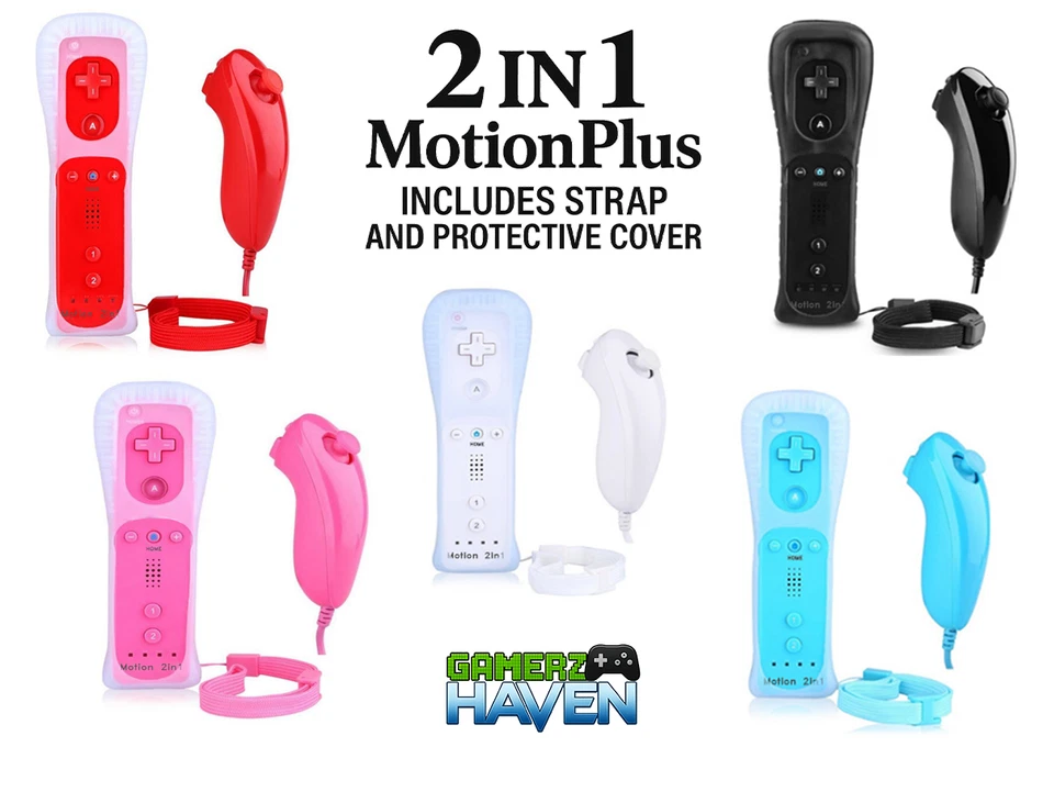 Motion Plus Wii Controller for Nintendo Wii / Wii U Nunchuck Joystick BRAND NEW