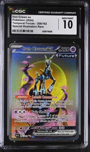 POKEMON TCG Iron Crown ex 206/162 Temporal Forces SIR CGC 10 GEM MINT