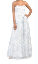 CACHET Strapless Glitter Gown Brand New Tags And Bling Belt Detail Size 10