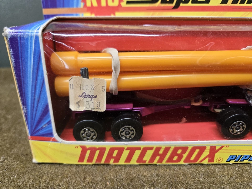 1971 Matchbox K-10 SUPER KINGS Pipe Truck / BOXED - Image 3 of 4