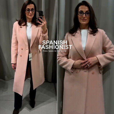 ZARA WOMAN SS25 WOOL BLEND DOUBLE BREASTED COAT ZW ZARA WOMAN SS25 WOOL BLEND DOUBLE BREASTED COAT ZW