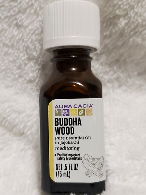 Aura Cacia Buddha Wood Pure Essential Oil in Jojoba .5 fl oz (15 mL)