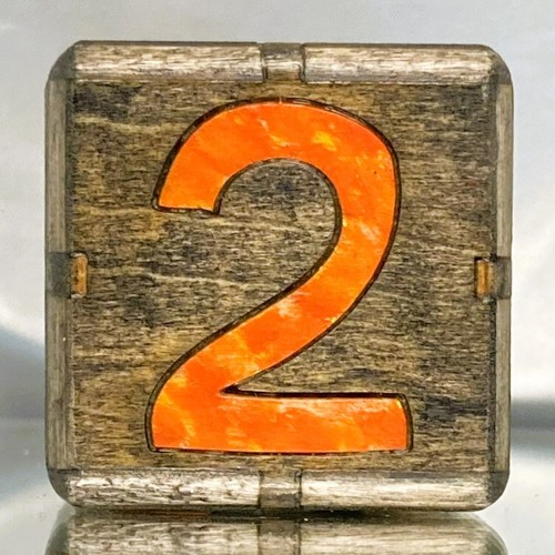 64 BROWN/Orange - Backgammon Doubling Cube - 36mm - Picture 2 of 9