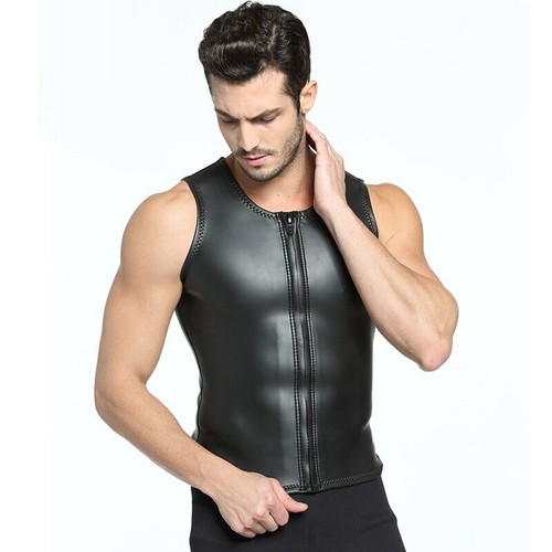 2MM Men Scuba Diving Vest Sleeveless Wetsuit Swimwear Keep Inside Warm - Picture 3 of 6