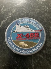 X-48B Unmanned Test Program NASA Boeing Patch Logo 4” Jacket Rare AFRL Cranfield