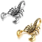 Mens Womens Stainless Steel Scorpio Zodiac Scorpion Pendant Necklace Chain