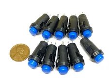 10 Pieces Blue DS-211 Push Button 2pin Latching lock N/O OFF-ON Switch 10mm E29