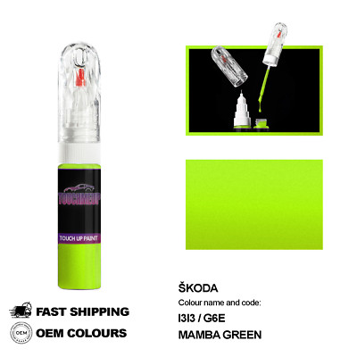 Lackstift Für SKODA MAMBA GRÜN G6E Pinsel Reparatur Set Kratzer Steinschlag
