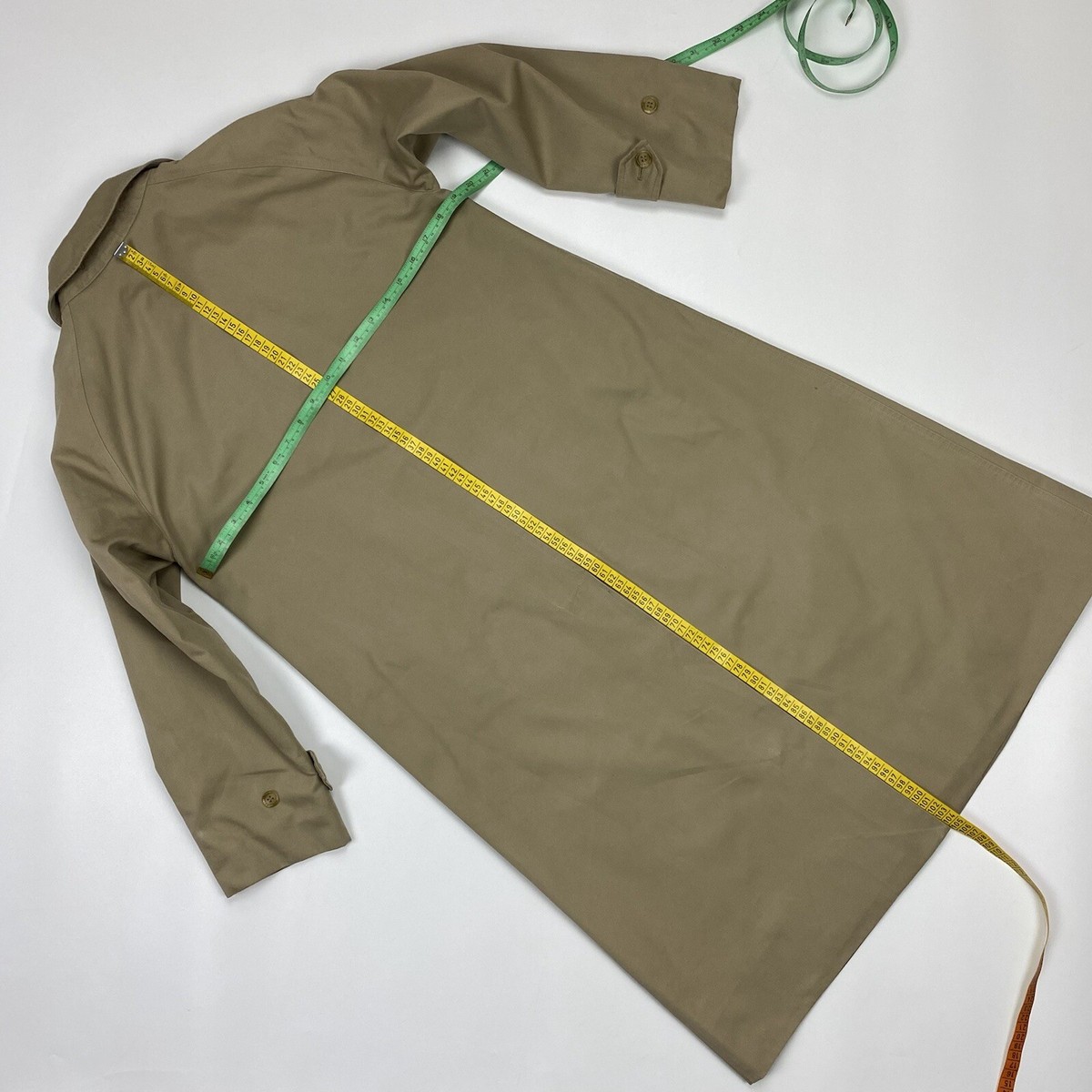80s 90s Vintage Burberrys 6X Long Single Trench Coat Made In