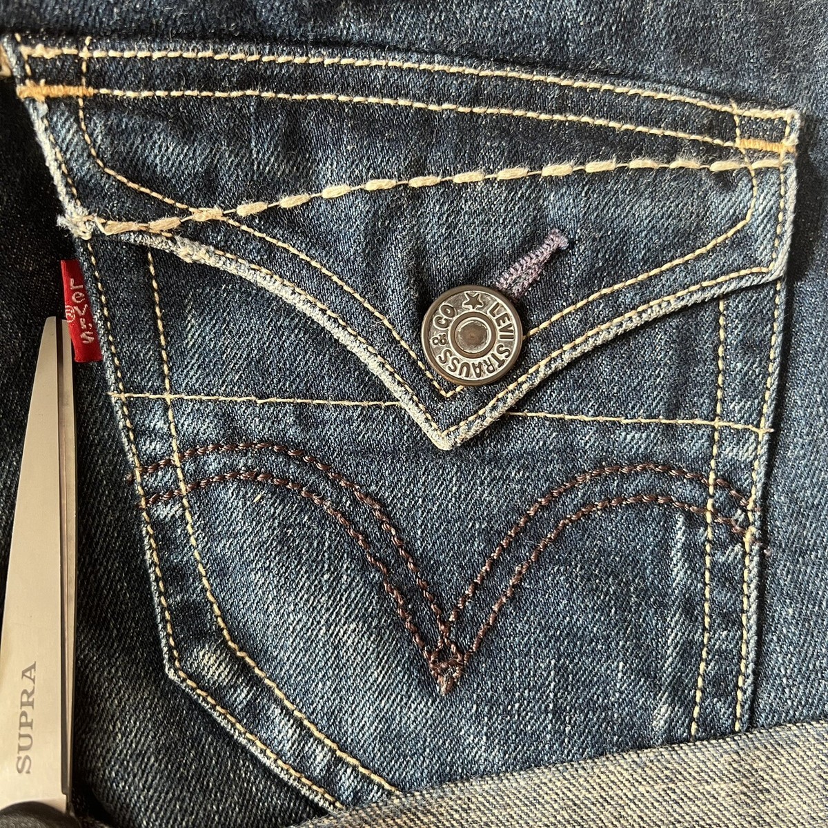 RARE! Levi's Lot 908 Classic Jean Shorts Back Buckle RARE! Levi's Lot 908 Classic Jean Shorts Back Buckle