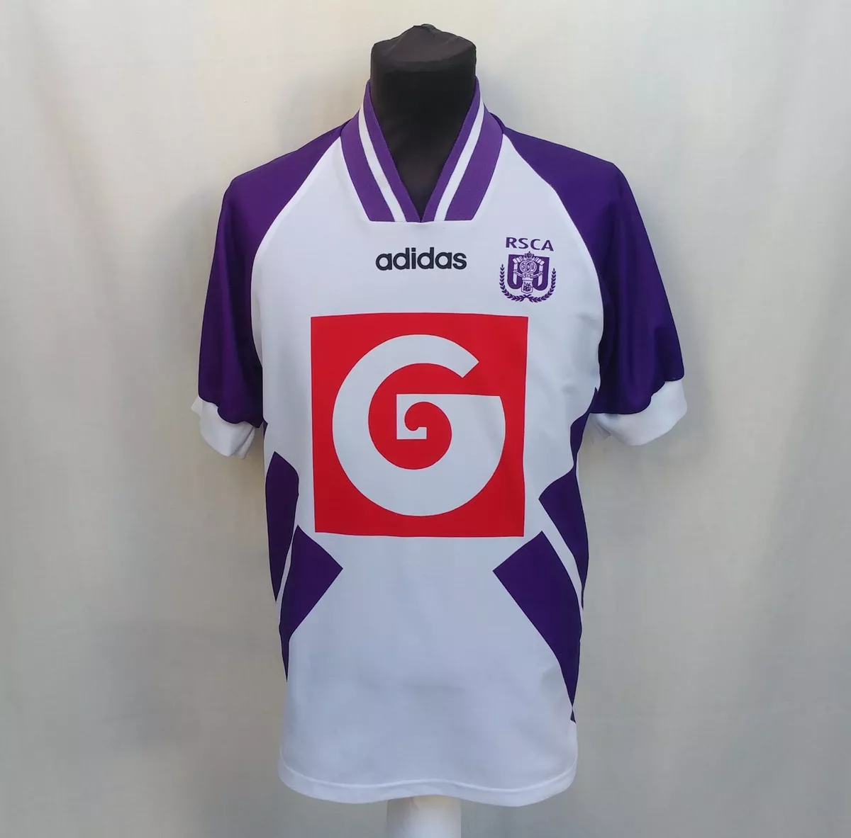 RSC Anderlecht 1994/1995 Home Football Jersey Adidas Soccer Shirt Size Mens  S