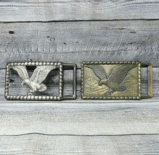 2 Western Eagle Belt Buckles Cowboy Cowgirl Patriot Nature Bird Vtg .CVB323