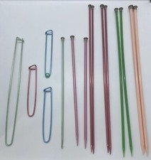 Lot Of Assorted Knitting Needles Stitch Holders Markers Metal Plastic Boye Bates