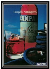 BITTER CAMPARI AND SODA Advertising 1 Page Original 1983 NOTHING LESS