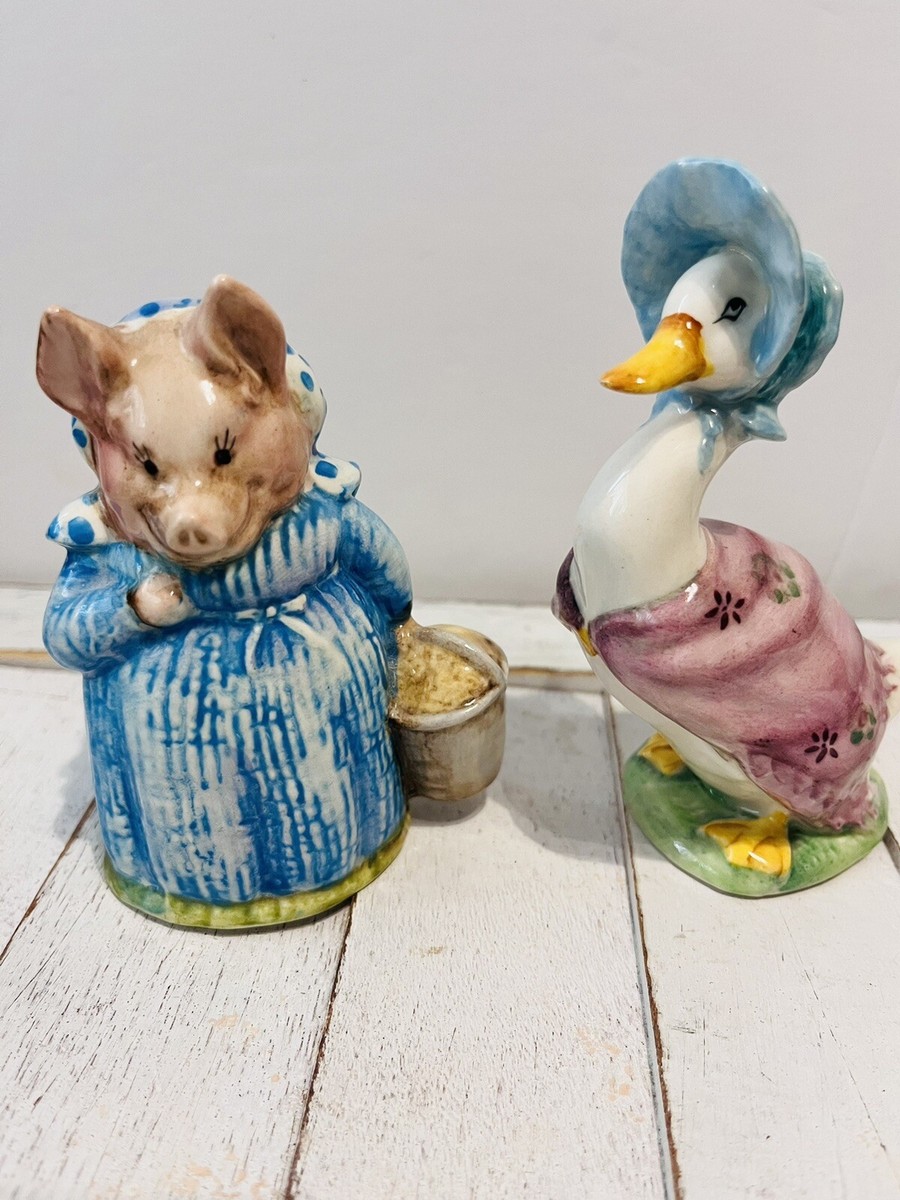 BESWICK beatrix potter Mr＆MrsPuddleduck Beatrix Potter's Aunt Pettitoes Beswick 1970 Puddleduck 1948