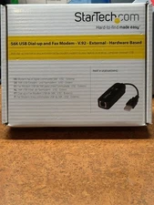 StarTech.com USB 2.0 Fax Modem - 56K External Hardware USB Dial Up V.92 Modem/