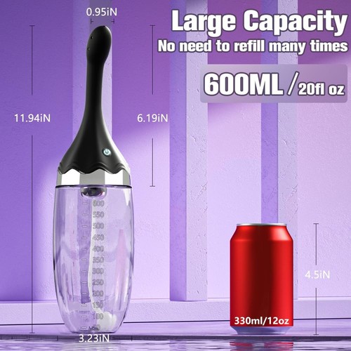 Anal Douche Automatic Enema Bulb - 20oz Electric Enemas for Colon Cleanse for... - Picture 5 of 6