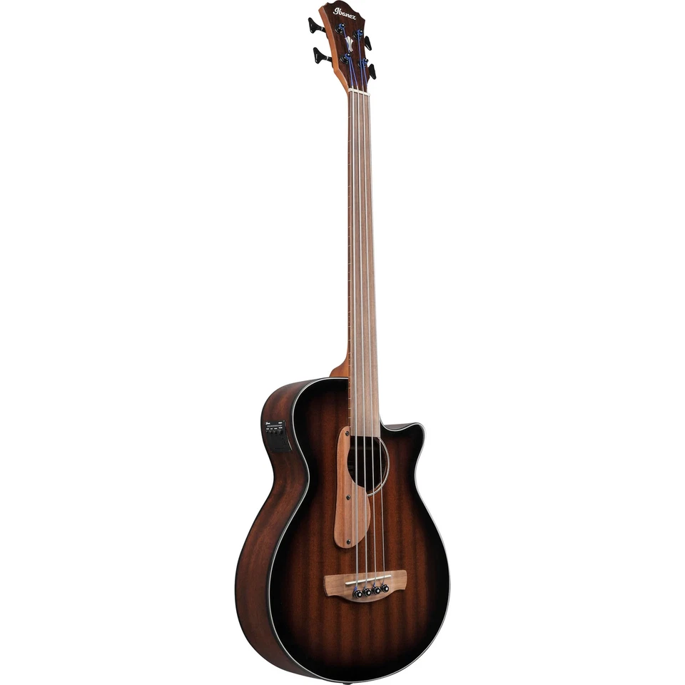 Ibanez AEGB24FE Acoustic Electric Bass, Mahogany Sunburst High Gloss - Image 4 of 4