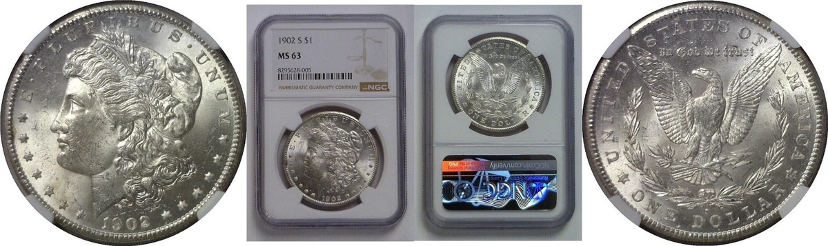 し*ー様 1902 1ドル 銀貨 アメリカ NGC MS63 モルガンダラー 0 MS 63 Graded 1902 Year Morgan US Dollars (1878-1921) for sale | eBay