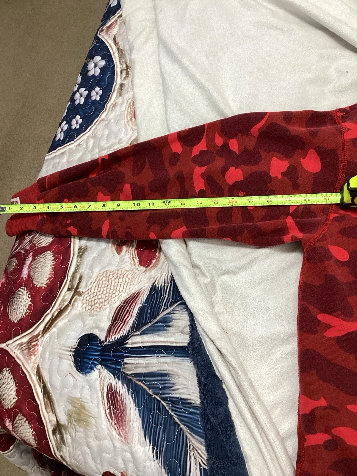 A Bathing Ape Double Hood Red Camo Zip Jacket image 16