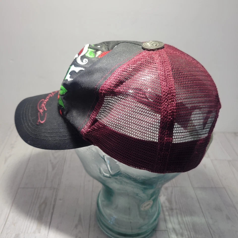 De Colección Ed Hardy Y Christian Audigier Tatuaje Arte Corazón Con Cuchillo Snap Back Sombrero Foto 4 de 4