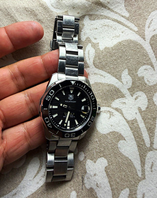 TAG Heuer Aquaracer Automatic 43mm Black Dial Date SS Bracelet WR300m